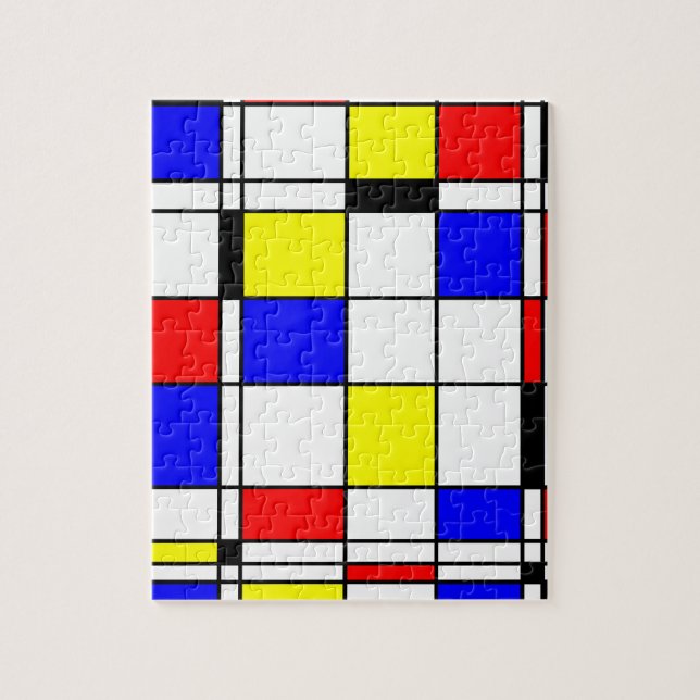 Mondrian art style jigsaw puzzle (Vertical)