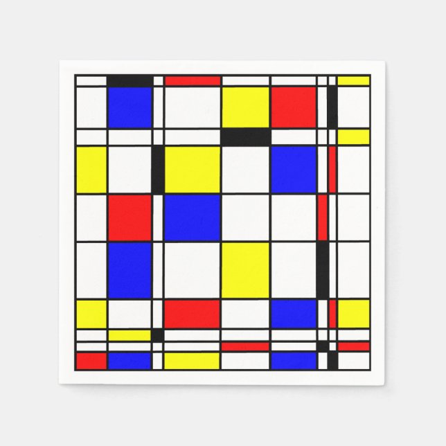 Mondrian art style napkin (Front)