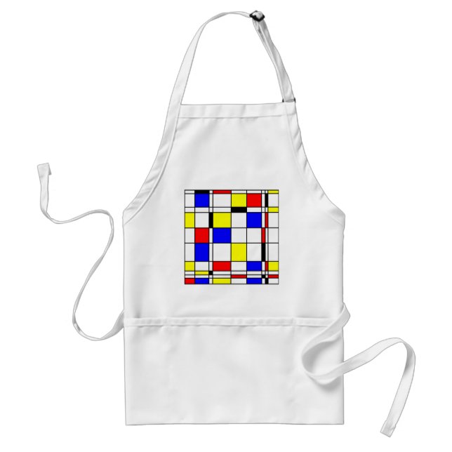 Mondrian art style standard apron (Front)