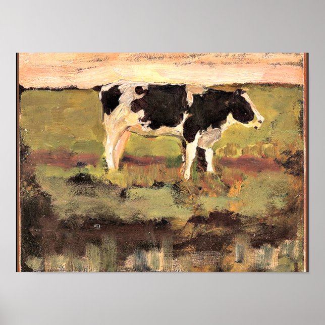 Mondrian - Black and White Heifer, 1904, Poster (Front)