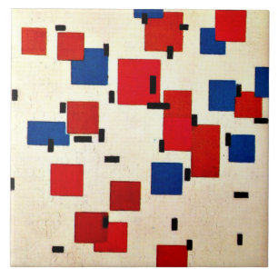 Mondrian - Composition in Colour A Ceramic Tile