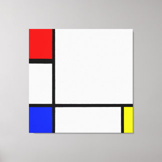 MONDRIAN - COMPOSITION IV with RED, BLUE & YELLOW Canvas Print