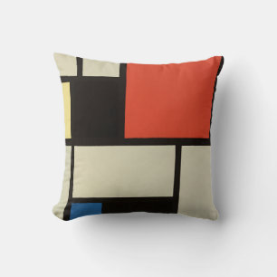 Mondrian Composition Modern Abstract Painting Art Cushion