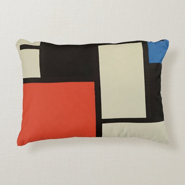 Mondrian Composition Modern Abstract Painting Art Decorative Cushion (Front)