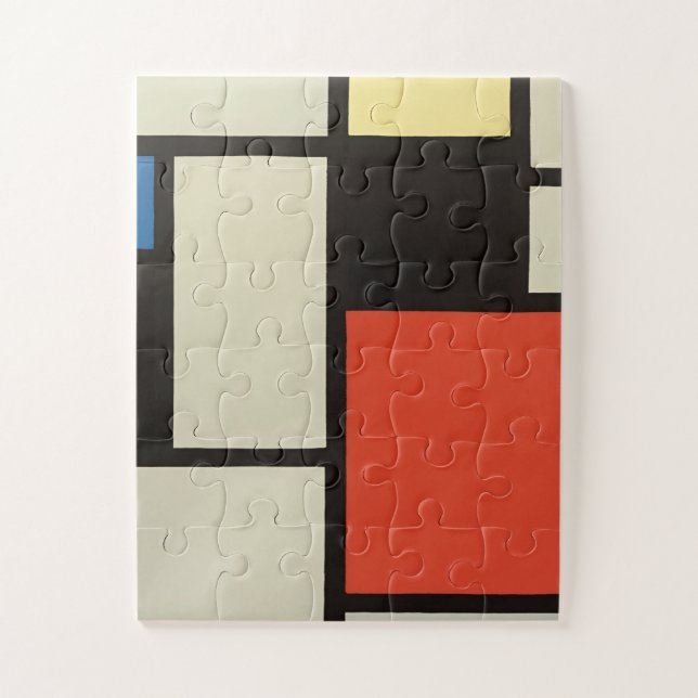 Mondrian Composition Modern Abstract Painting Art Jigsaw Puzzle (Vertical)
