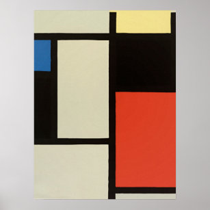 Mondrian Composition Modern Abstract Painting Art Poster