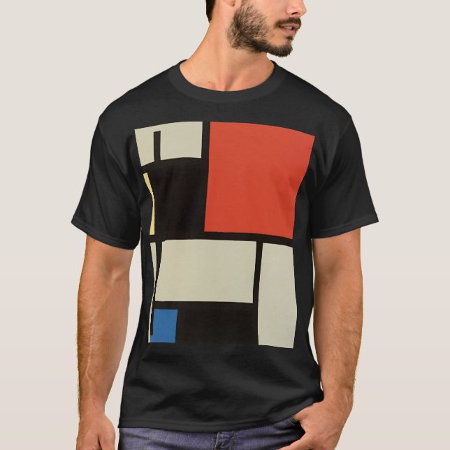 Mondrian Composition Modern Abstract Painting Art T-Shirt (Front)