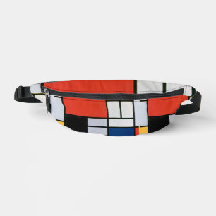Mondrian Composition Red Yellow Blue Black  Bum Bags