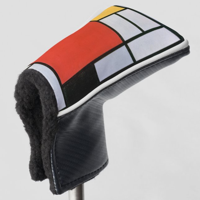 Mondrian Composition Red Yellow Blue Black  Golf Head Cover (3/4 Front)