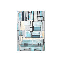 MONDRIAN - COMPOSITION VI - 9 - BLUE FAÇADE -1914