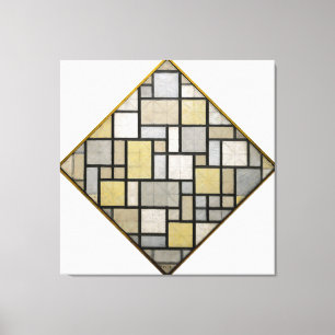 MONDRIAN - COMPOSITION WITH GRID 5: LOZENGE - 1919 CANVAS PRINT