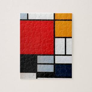 Mondrian - Composition with Large Red Plane Jigsaw Puzzle
