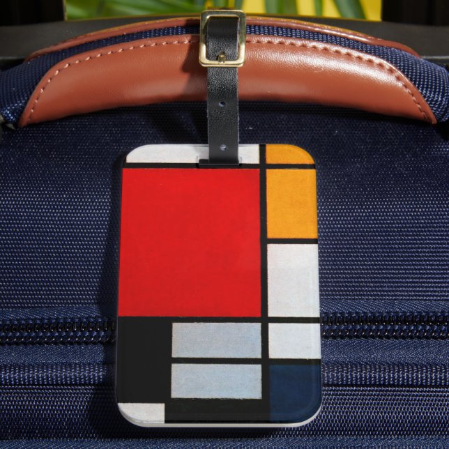 Mondrian - Composition with Large Red Plane Luggage Tag (Front Insitu 2)