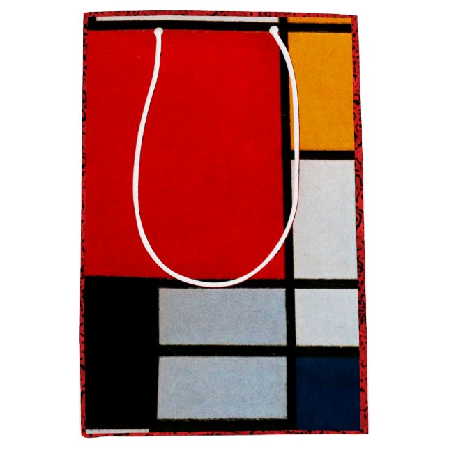 Mondrian - Composition with large red plane Medium Gift Bag (Front)