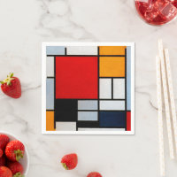 Mondrian - Composition with large red plane