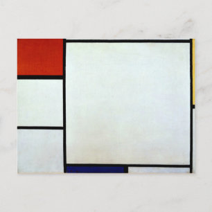 Mondrian -  Composition with Red and Blue Postcard