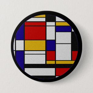 Mondrian De Stijl 7.5 Cm Round Badge