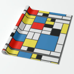 Mondrian De Stjil Wrapping Paper