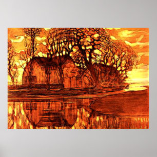 Mondrian - Farm at Duivendrecht Poster