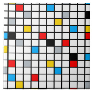 Mondrian Geometric Minimalist Comopsition Modern Ceramic Tile