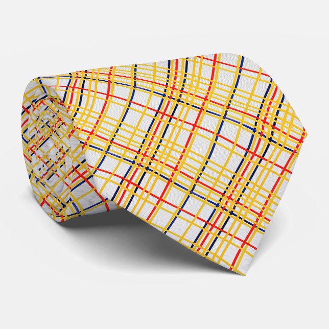 Mondrian Grid – Modern Classic Tie (Rolled)