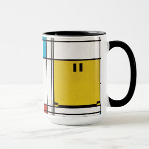 mondrian happy face mug