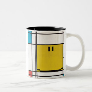 mondrian happy face mug