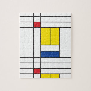 Mondrian II Minimalist De Stijl Modern Art Custom Jigsaw Puzzle