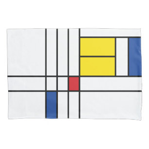 Mondrian II Minimalist De Stijl Modern Art Custom Pillowcase