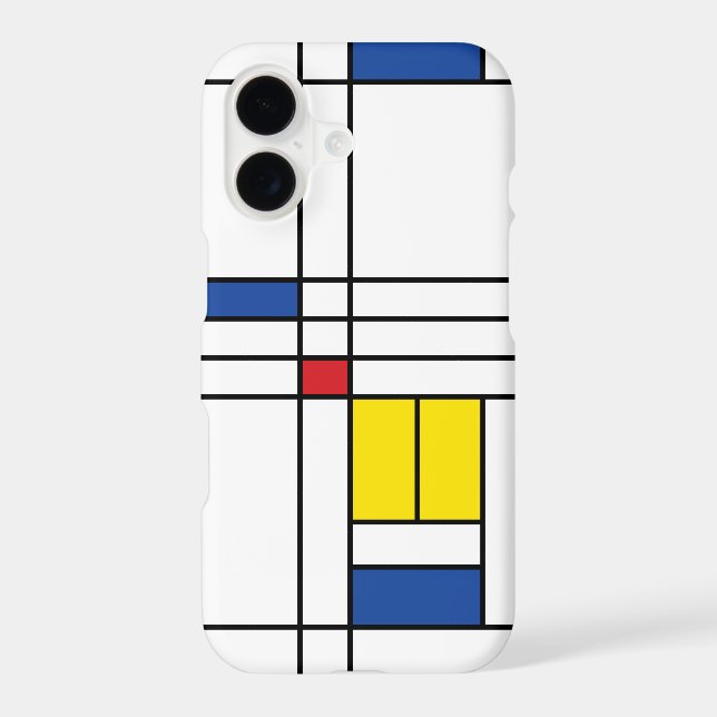 Mondrian II Minimalist De Stijl Modern Art Design (Back)