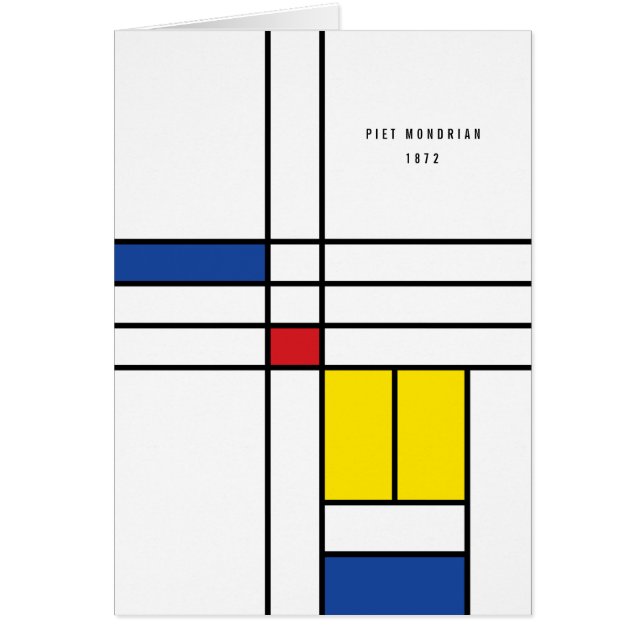 Mondrian II Minimalist De Stijl Modern Art Design (Front)