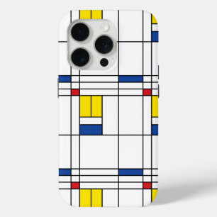 Mondrian II Minimalist De Stijl Modern Art Design iPhone 15 Pro Case
