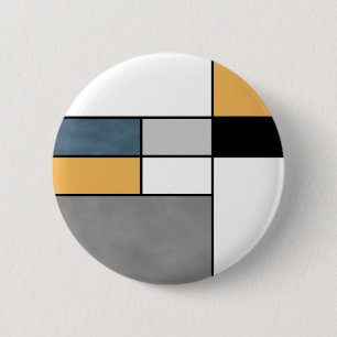 Mondrian inspiration 6 cm round badge