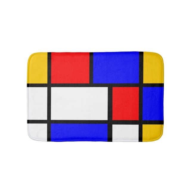 Mondrian inspiration bath mat (Front)