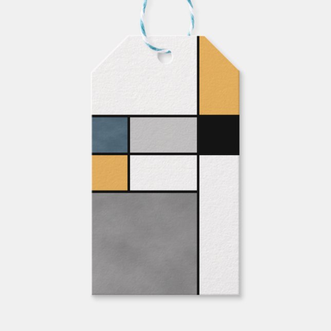 Mondrian inspiration gift tags (Front)