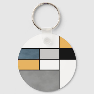 Mondrian inspiration key ring
