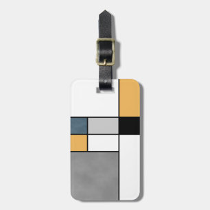 Mondrian inspiration luggage tag