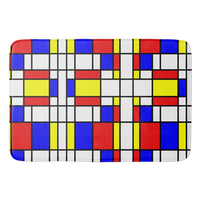 Mondrian Inspired Bath Mat (Front)