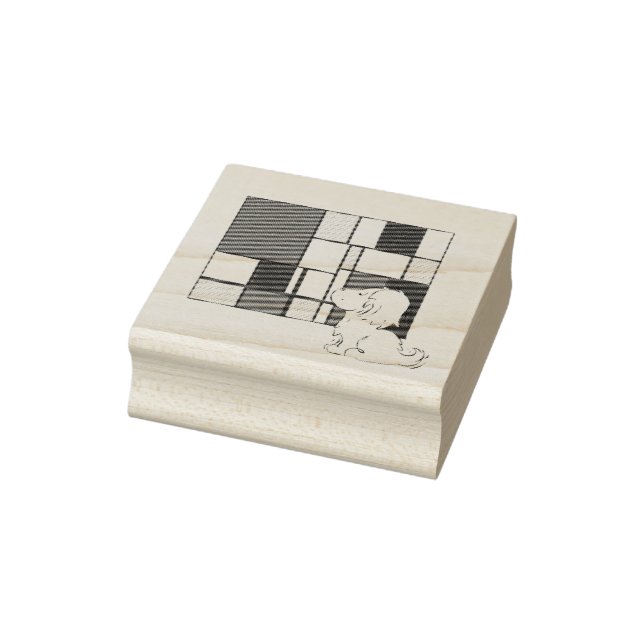 Mondrian Inspired Chamomile Rubber Stamp (Stamp)