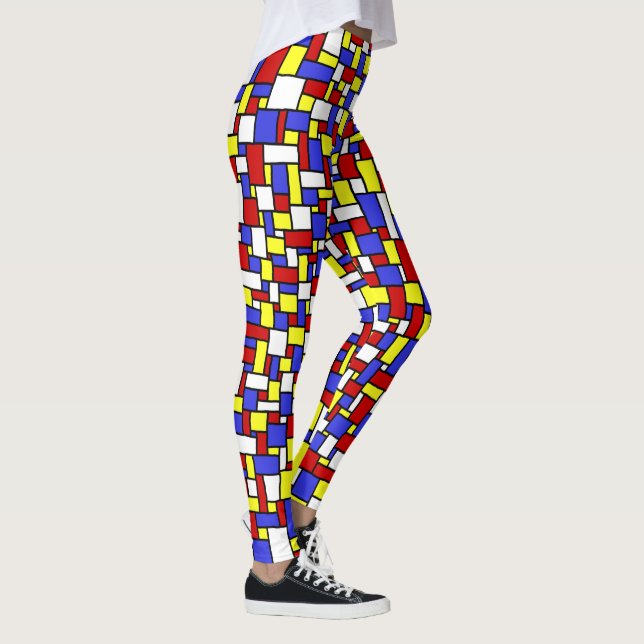 Mondrian Inspired Doodle Leggings (Right)