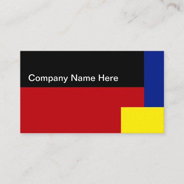 Mondrian Inspired Minimalist Design Business Card (Front)