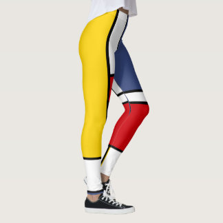 Mondrian Inspired Modern Geometric Style Art. Leggings