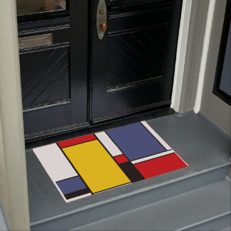 Mondrian Inspired Modern Geometric Style Doormat