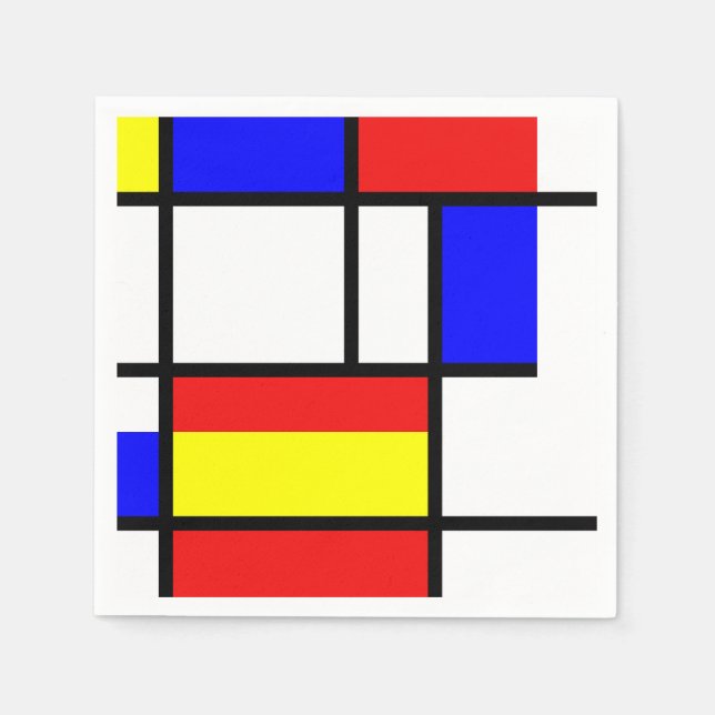 Mondrian Inspired Napkin (Front)