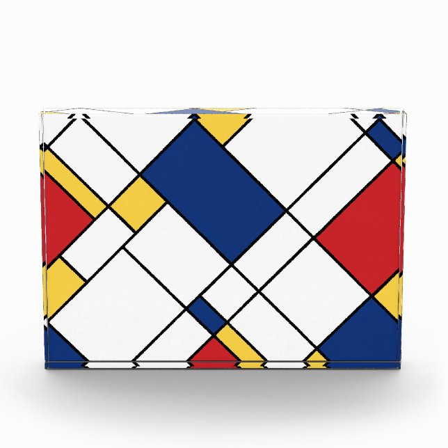 Mondrian Minimalist Abstract Art Composition Photo Block (Front)
