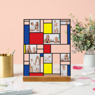 Mondrian Minimalist De Stijl Geo Modern Art Photo Acrylic Sign