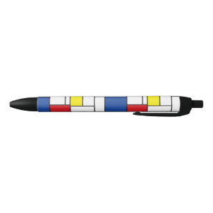 Mondrian Minimalist De Stijl Modern Art Custom Black Ink Pen