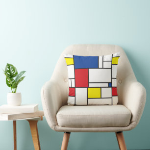 Mondrian Minimalist De Stijl Modern Art Custom Cushion