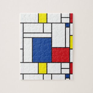 Mondrian Minimalist De Stijl Modern Art Custom Jigsaw Puzzle