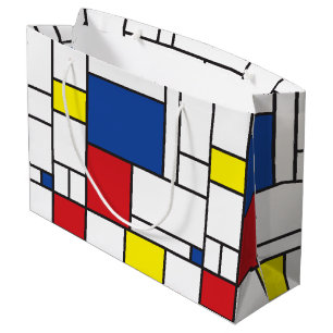 Mondrian Minimalist De Stijl Modern Art Custom Large Gift Bag